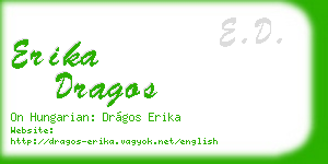 erika dragos business card